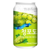 HAPST_ 솔잎음료 과일쥬스 맛있는쥬스 후르티스무디 쥬스 나들이음료 라임농축액, 선택_ 일화 청포도 에이드 350mlx24캔 청포도주스, 상품선택함