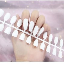 네일팁 블랙 화이트 매트 인조 네일 팁 스퀘어 헤드 발레 분리형 프레스 풀 커버 인공 반투, 없음, 820-Y9