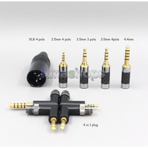 LN006591 3.5mm 2.5mm XLR 4.4mm 8 코어 실버 도금 OCC 이어폰 케이블 에티모틱 ER4SR ER4XR ER3XR ER3SE ER2XR ER2SE 용, [08] 5m, [04] 44mm