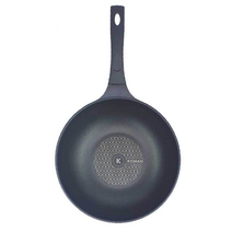 인덕션 후라이팬 프라이팬 주물 티타늄 세라믹 코팅, 블랙 IH 티타늄 궁중팬 28cm