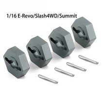 공구부품1/16 RC 자동차 12mm 업그레이드 휠 육각 허브 트랙사스 E-레보 슬래시 4WD 서미트 VXL 용 액슬, 01 Titanium