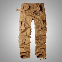 남자 바지 Cargo Pants 위장 바지 야외 멀티 포켓 느슨한 정장 바지 남자 3357