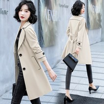 여성 가을 트렌치코트 브랜드 할인점 쇼핑몰 류 시어 라벨 여성용 윈드 브레이커 코트