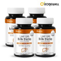 로니웰 리버케어 밀크씨슬 500mg 90정x4개 12개월분, 상세설명 참조, 없음