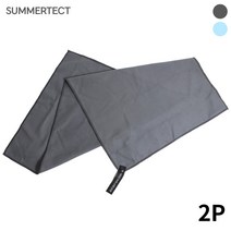 [2P] 써머텍트 극세사 건식 쿨 스포츠 타올 STTW2208, 그레이+그레이