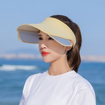 여성 골프 모자 자외선 차단 챙 썬캡 라운딩 등산 여자 썬바이저 여름 웨어 필드 승마, 베이지