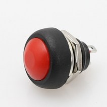 6Pcs PBS-33b 2Pin 미니 스위치 12mm 12V 1A 방수 순간 푸시 버튼 이후 리셋 비 잠금, 04 빨간