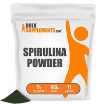 벌크 서플리먼츠 스피루리나 파우더 그린 100g 클로렐라 슈퍼푸드, 3.5 Ounce (Pack of 1)