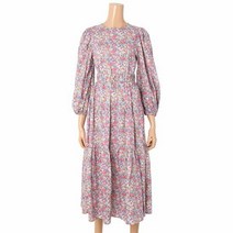 에이비에프지 벨티드 플라워 롱 원피스(AMV3O52)