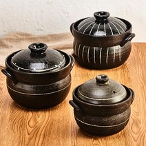 일본 리틀포레스트 돌솥 밥솥 이중뚜껑 감성 고급, 레드 플라워 이중 뚜껑 2인치