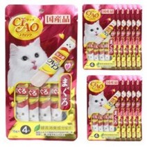 이나바 챠오 츄루스틱 고양이 간식 60g, 참치, 6개입