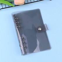 A7A6A5 로즈 골든 퍼플 블루 윤기 나는 블링 바인더 노트 커버 일기 일정 플래너 종이 학교 문구, A5, black