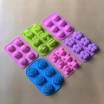 실리콘 몰드 독 서 있다 로즈 둥근 구멍 애니메이션 성탄 6마저도 케익 구이판 오븐 전자렌지 베이킹 DIY 405969312, 6마저도 원공형