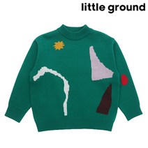 리틀그라운드 데님인더박스-알록도형니트(72C21-300-02)CH 딜 아동니트 아동가디건