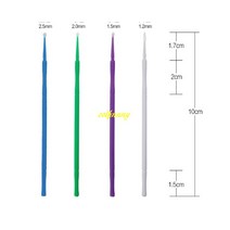 입문용 일회용 빠른 배송 10cm 보풀 무료 마이크로 브러쉬 일회용 면봉 속눈썹 확장 마스카라 4 스타일 320, 한개옵션1, 01 green