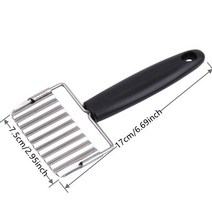 나무파쇄기 잔가지파쇄기감자 커터 칩 프렌치 프라이 메이커 필러 컷 반죽 과일 야채 주방 물결 모양 슬라, 09 Black 2