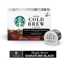 Starbucks 스타벅스 콜드 브루 커피 시그니쳐 블랙 싱글 6개입