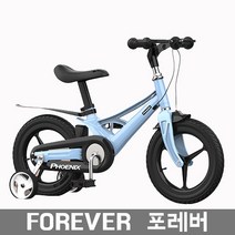 [포레버] 해왜구매대행 어린이 4발 자전거 남아 여아 3-6-8세 12인치 14인치 16인치 보조바퀴 아동자전거 관세포함 국내택배착불, 블루