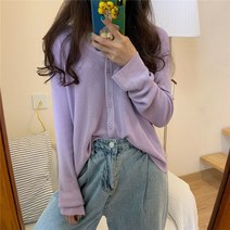 루즈핏 브이넥 골지 니트 스웨터 봄 가을 가디건 8color