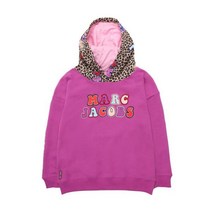 MARC JACOBS 멀티컬러 로고 레오파드 백 프린트 후드셔츠