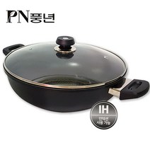 PN풍년 1954 손주물 IH 대용량 궁중팬, 34cm, 블랙