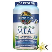가든오브라이프 Garden of Life 생 유기농 식사 대체 쉐이크 - 초콜릿 식물 기반 비건 단백질 분말 완두콩 새싹 채소 프로바이오틱스 유제품 무료 올인원 쉐이크(여성 및, 바닐라, 34.2 온스
