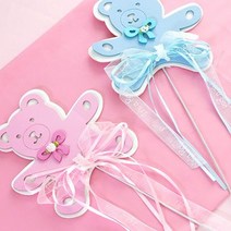 돌잔치 이벤트 행사 아기방 돌상 장식 소품 파티 장식 용품 아가방 꾸미기 BABY PARTY 곰돌이 픽 44cm 2색 택1, 블루