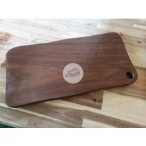 우드창고 미국산 월넛(호두나무) 물결 통원목 도마 23Tx220x450mm 오일처리