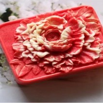 비누 커터기 대패 커팅기 최신3d 우아한 해바라기 금형 직사각형 실리콘 만들기 DIY 수제 바 로션, Peony flower