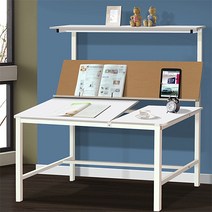 썬라이프 아이와3 선반형 1200 초등학생 중학생 고등학생 성인 각도조절 공부책상, 화이트투톤