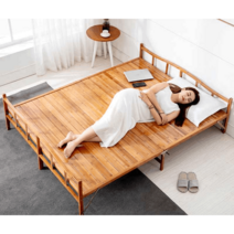 목욕탕 휴게실 평상 들마루 찜질방 업소용 대나무, 폭 100×길이 197cm(두꺼운 원색 협판)