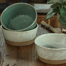 김학영도자기 아끼다 V 면기 비빔밥그릇 라면기 우동기 찌게그릇, 제이드 그린