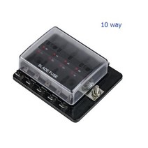 자동차회로 자동차퓨즈 4 way 6 way 10 way blade fuse box holder with led warning light for car boat 해양 trike, 주도하는 10가지 방법
