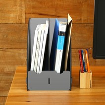 런메이크 반달책꽂이 1단 2단 3단-사무용품에 컬러를 입히다 수납장, 2단 01.그레이