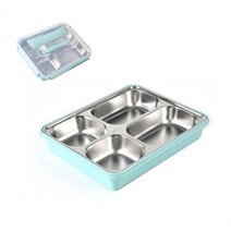 스텐 런치 박스 식판형 도시락-4칸 도시락통 밀폐, 상세페이지 참조, 상세페이지 참조