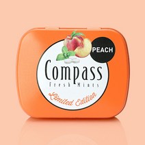 콤파스 무설탕 에티켓 캔디 피치, 14g, 8개