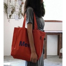 해피브릭스 대용량 레터링 에코백 숄더백 면 가방 무지 보부상