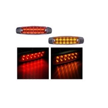 대성부품/LED 24V 사이드등/사이드램프/폭등/보조등/화물차/대형트럭/신호등/깜박이/미등/특장차/윙바디/탑차/츄레라/트레일러/12발/12구/차폭등/황색/적색/국산/국내생산/SH/, 12구 적색 사이드램프(SH)