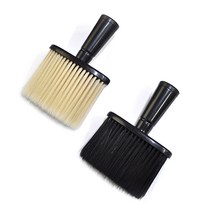 루시피 고급 손잡이 와이드 넥털이 (아이보리/블랙) 머리털이 브러쉬, 블랙, 1개