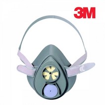 정품 3M 반면형 방독마스크 가스방독면 방동면 가정용방독면 작업마스크 화학공장, 1개