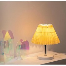 집들이선물 LED무드등 플리츠 엔틱 단스탠드 앤틱스탠드 조명, 오렌지
