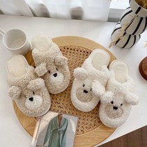 포근데이 귀여운 곰돌이 퍼 실내화