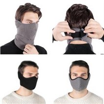 기능성 겨울 방한 마스크 3타입, A타입-블랙