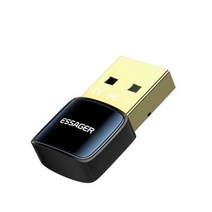 라우터 모뎀 네트워크카드 Essager무선 USB 블루투스 5.0 어댑터 동글 미니 자동차 음악 AUX 오디오 수신기 송신기 PC 노트북 마우스 이어폰 판매, Blue