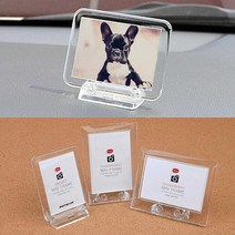 미니 아크릴액자 소형 사진 탁상 차 플라스틱액자, 투명(겸용)