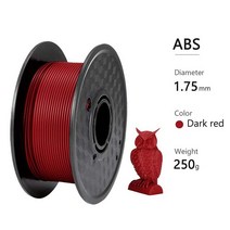 ABS 3D 인쇄 필라멘트 250g 1.75mm 100m FDM 프린터 인쇄 펜에 대 한 분해 가능한 거품 없음 여러 다채로운, 진한 빨강 250g