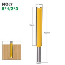 1 개 8mm shank long 청소 바닥 라우터 비트 커터 cnc 목공 클린 비트, 7번