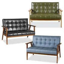 [파스텔우드] 모리2인 카페소파 커피숍소파 거실소파 2인소파 업소용소파 쇼파, 카키