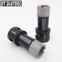 건식 코아드릴 코어드릴 코아날 DT-DIATOOL 2 개 M14 직경 20 미리메터 건조 진공 납땜 다이아몬드 드릴 코어 비트 세라믹 타일 구멍 톱 화강암 대리석 돌