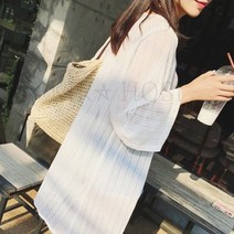 kirahosi 씨엠 6 여성 여름 거즈 냉장고 셔츠 여성 가디건 패션 146 CMltzmk